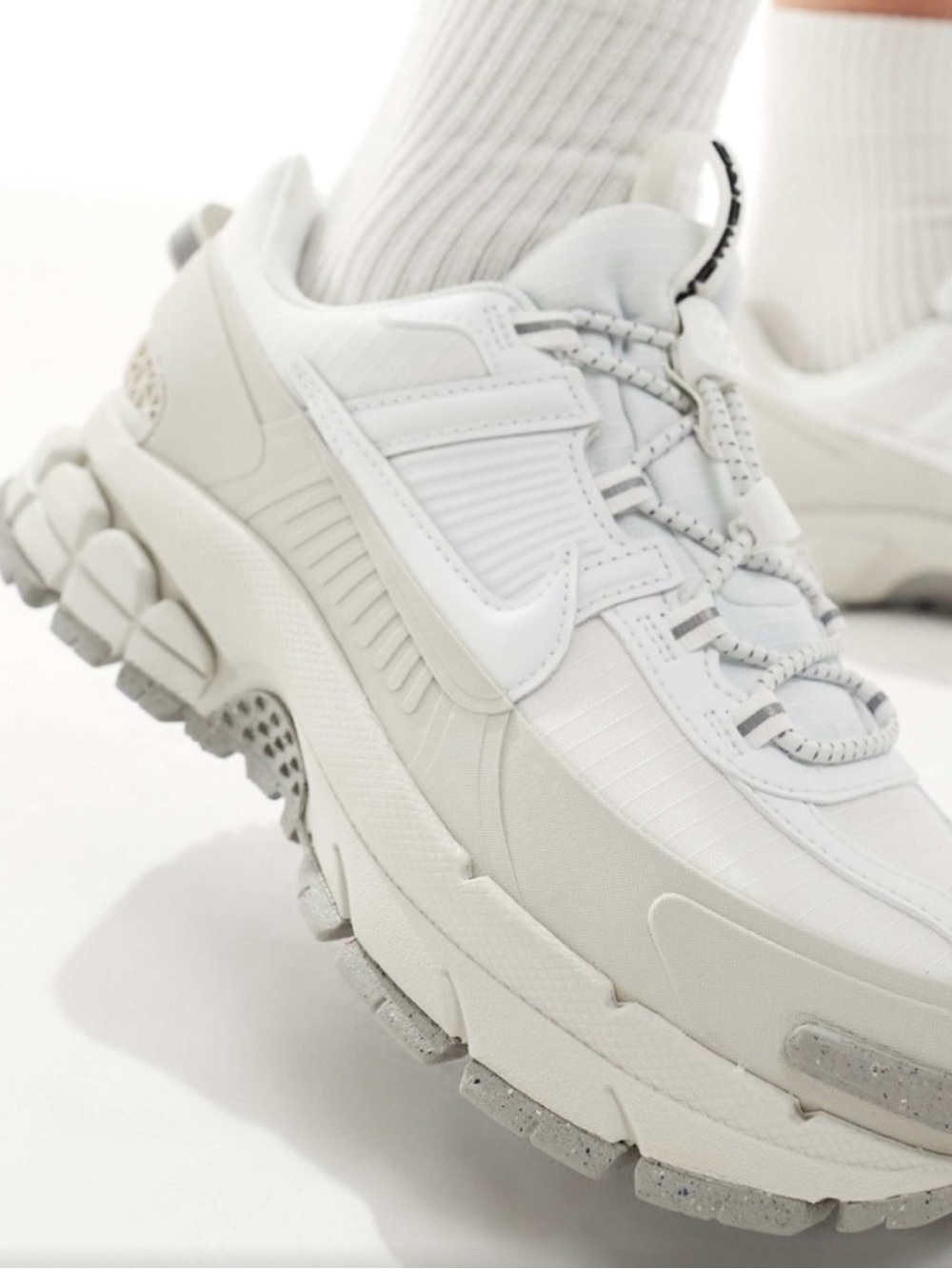 Nike Women's White Chunky Platform Sneakers